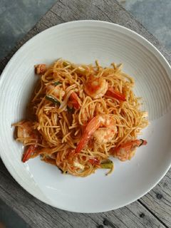 รูปของ ผัดหมี่ฮ่องกงมันกุ้ง#จานนี้ดีกินแล้วรวย