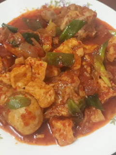 Foto resep Tumis pedas ayam dan tahu dengan saos tiram