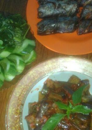Foto resep Tongkol goreng + balado terong