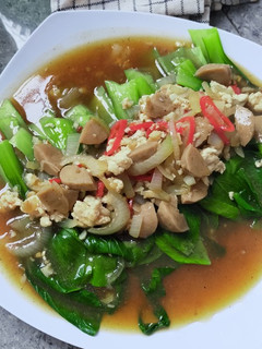 Foto resep Pokcoy Siram Kuah Ayam Bakso