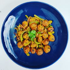 A picture of Chicken keema balls.