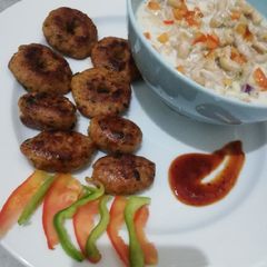 A picture of Gola kabab.