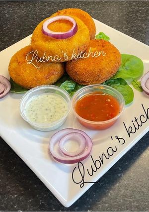 A picture of Potato pizza cutlets:.