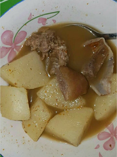 A picture of Yam pepper soup.