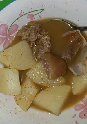 A picture of Yam pepper soup.
