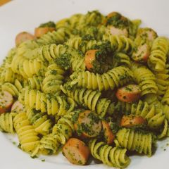 Genovese pasta with kale A picture of Genovese pasta with kale.