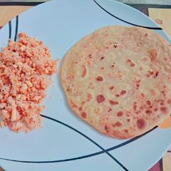 A picture of Cheesy Namkeen paratha.
