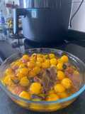Tomates cherry en freidora de aire