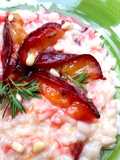 Risotto con susine al timo e miele