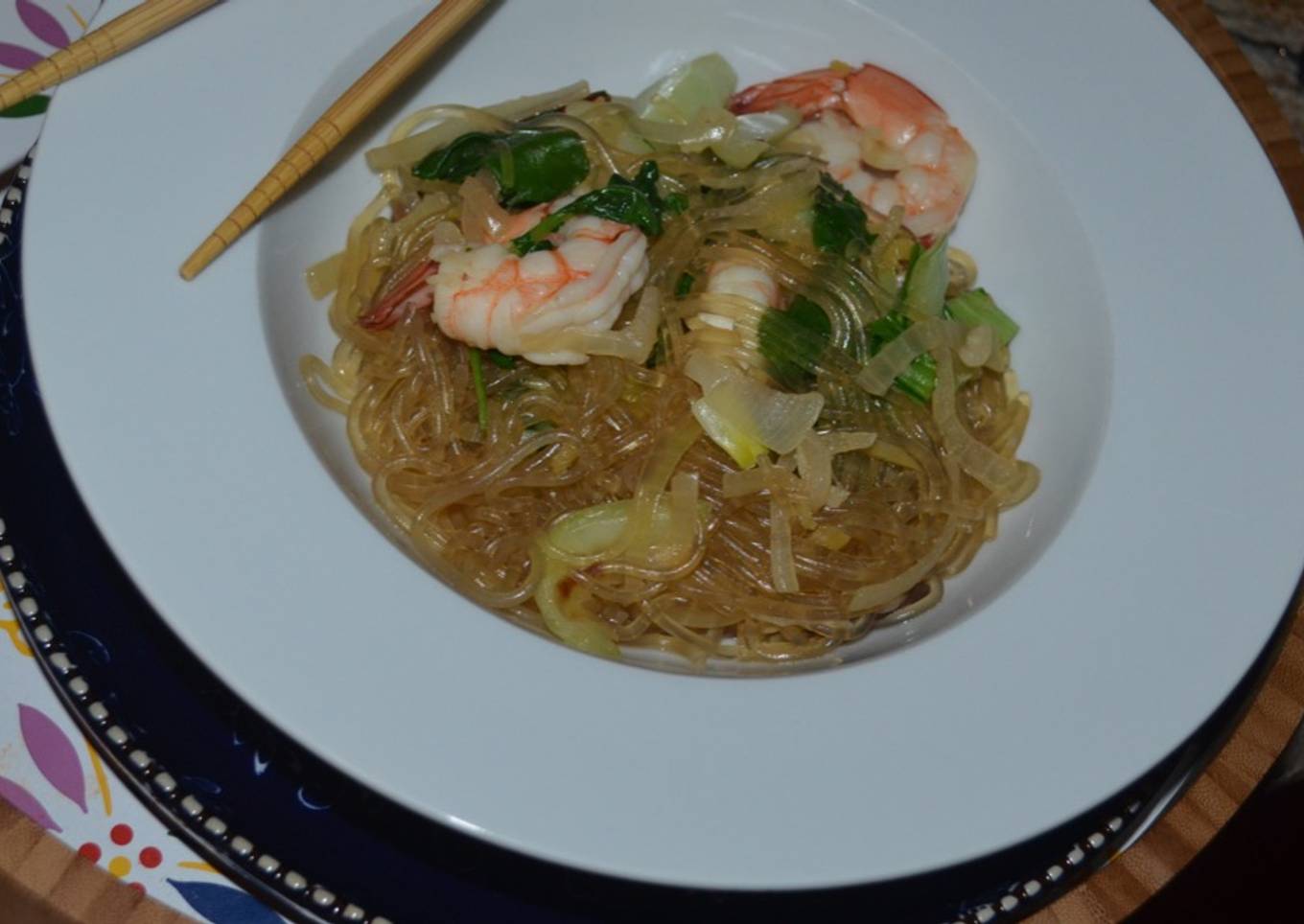 Glass Noodles with Shrimp & Bok choy