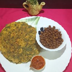 A picture of Methi Thepla With Dry Chana Sabji.