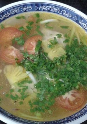 Hình của món Canh cá thơm cà.