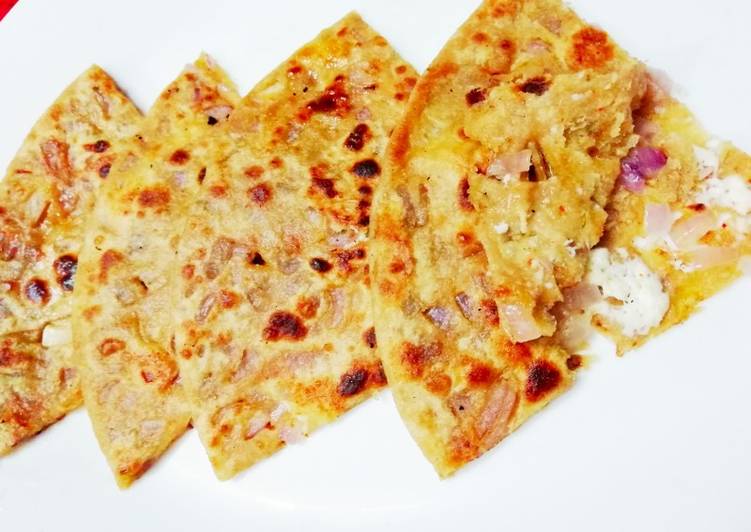 Easiest Way to Prepare Homemade Paneer Onion Paratha