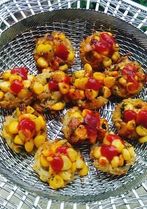 A picture of Chaat In Potato Bowl.