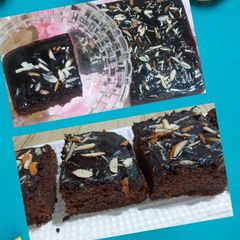 Banana Spongy Chocolate Cake without butter,egg, condensed milk A picture of Banana Spongy Chocolate Cake without butter,egg, condensed milk.