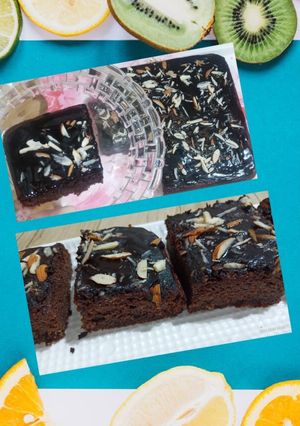 A picture of Banana Spongy Chocolate Cake without butter,egg, condensed milk.