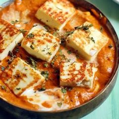 A picture of Indian style butter paneer homemade.