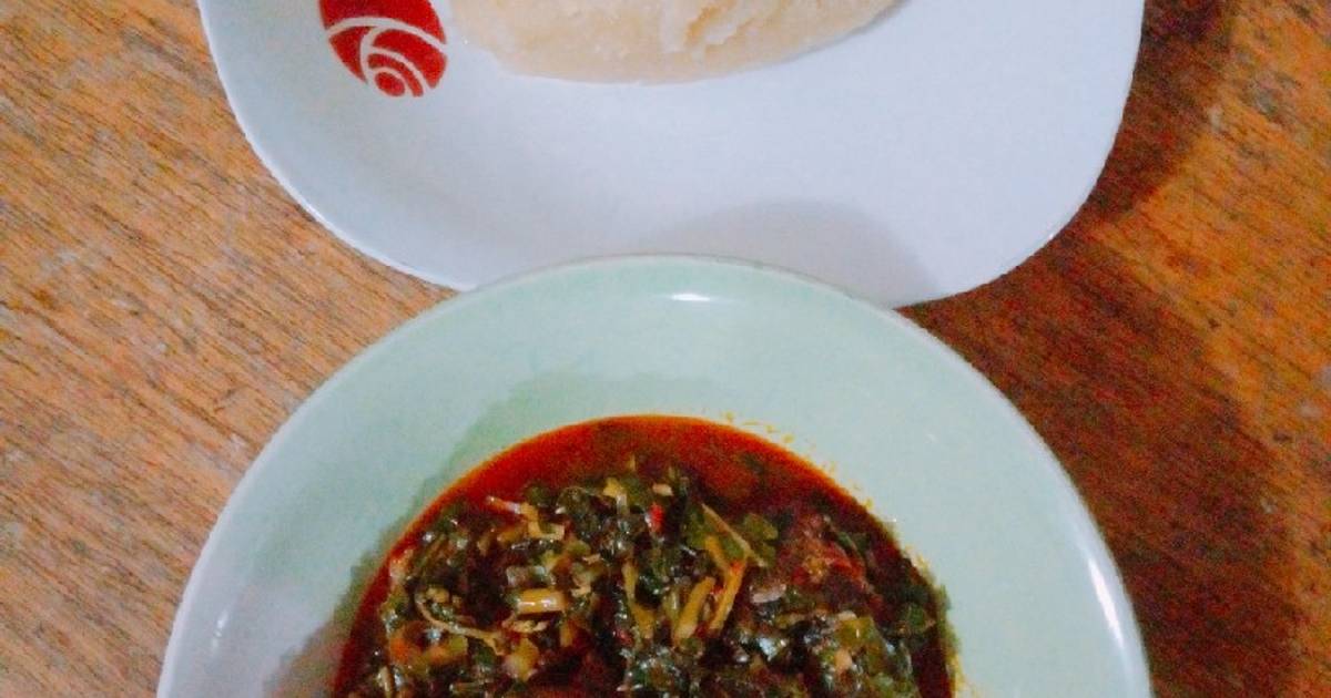 Vegetable Soup And Yellow Garri Recipe By Itohs Vera Cookpad