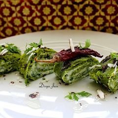 A picture of Spinach Dhokla Roll Ups.