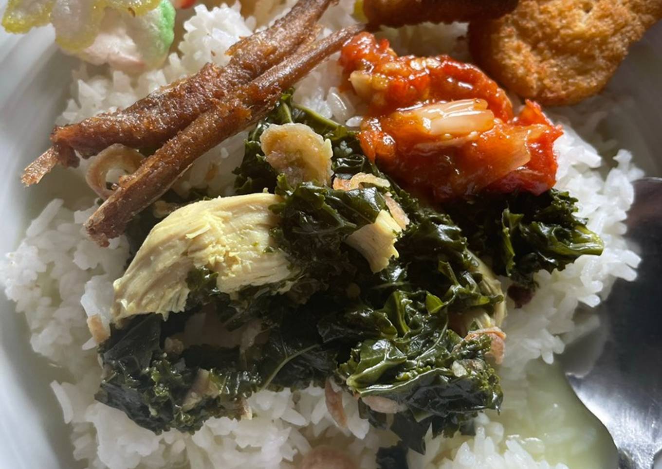 Gulai Kale (Pengganti daun singkong d US)