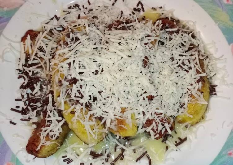 Pisang bakar keju coklat susu