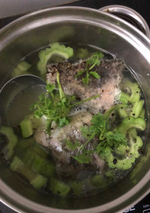 Hình của món Canh cá rô khổ qua.