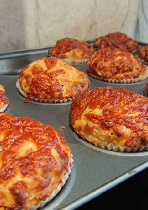 A picture of Cheese And Ham Muffins.