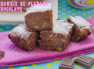 Una foto de Brownie de plátano y chocolate
