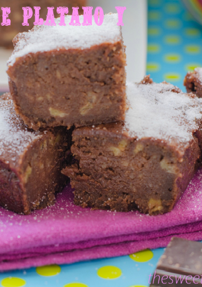 Una foto de Brownie de plátano y chocolate