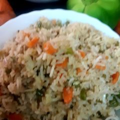 Vegetable fried rice A picture of Vegetable fried rice.