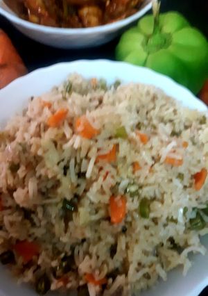 A picture of Vegetable fried rice.