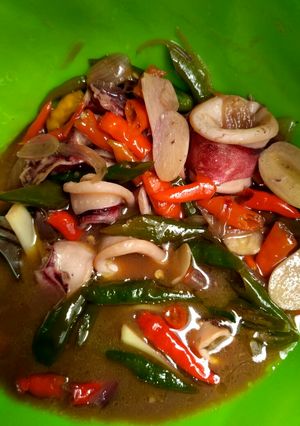 Foto resep Cumi oseng cabe ijo