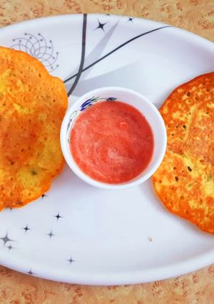 A picture of Moong daal paratha.