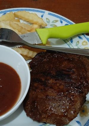 Foto resep Steak dan kentang goreng