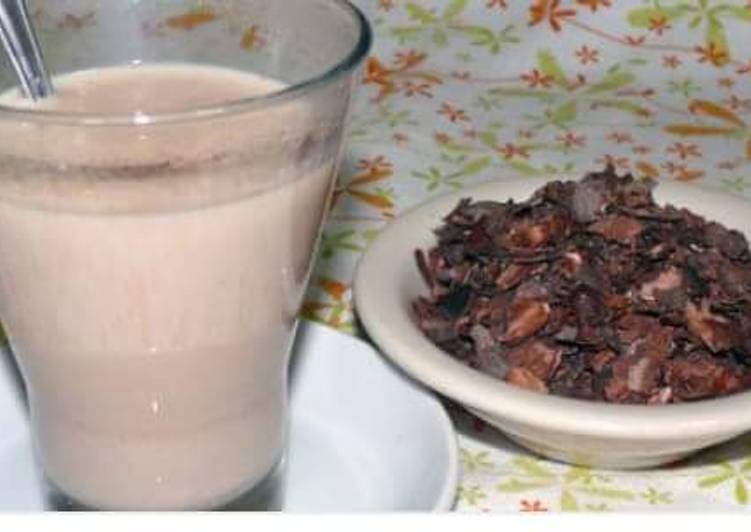 Chocolate caliente con cascarilla no vegan (🥤) 🥄🍶