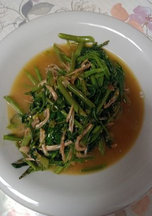 Foto resep Cah kangkung teri