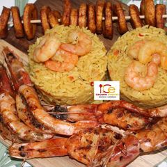 Plantain shrimp rice A picture of Plantain shrimp rice.