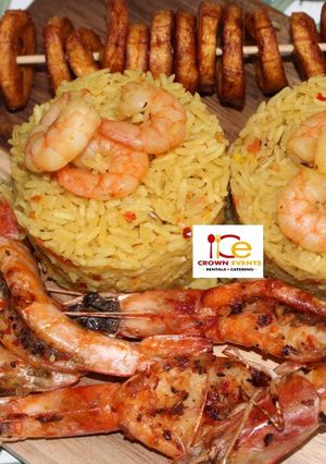 A picture of Plantain shrimp rice.