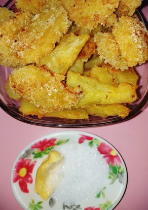 Hình của món Bánh khoai lang chiên xù.
