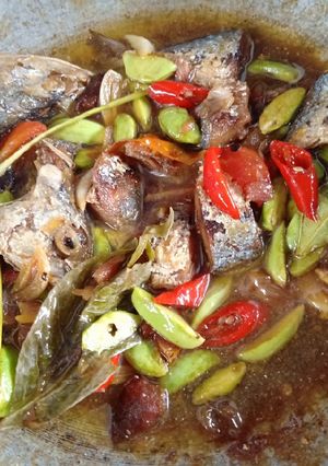 Foto resep Ikan asin peda asam pedas manis petai