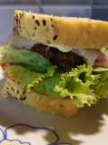 Hamburguesa completa al pan sin gluten 100% casero