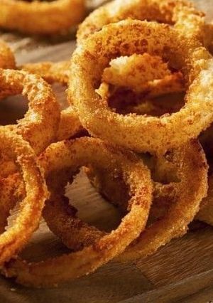 Una foto de Aros de cebolla fritos