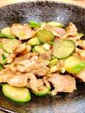 Stir-Fried Marinated Pork with Cucumber
