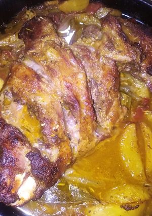 A picture of Tender Roasted Lamb Shoulder.