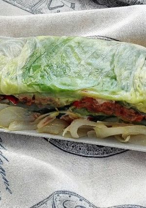 Una foto de Pastel de acelga y repollo