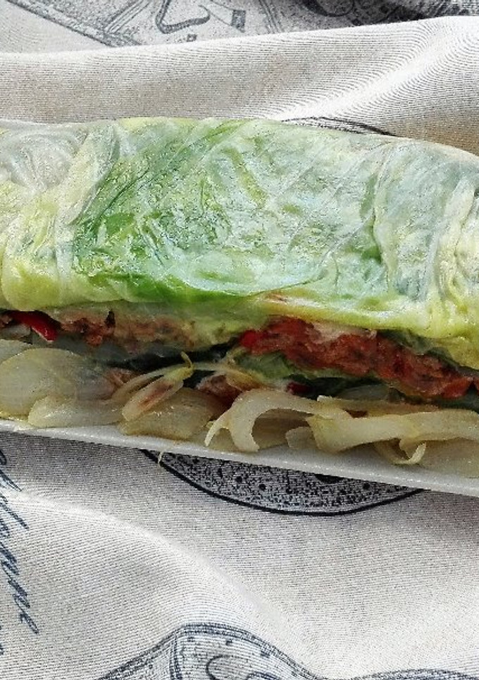 Una foto de Pastel de acelga y repollo
