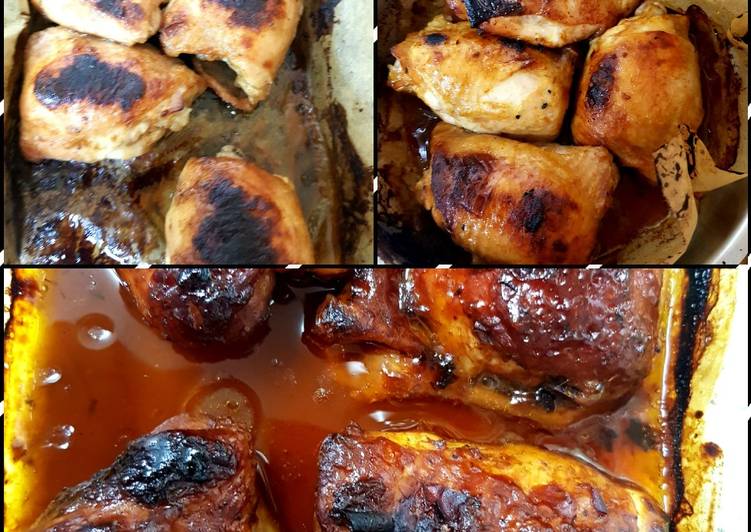 My 3 different marinated chicken thighs. 👩‍🍳