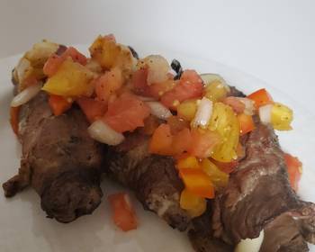 Fast Cooking Methods Brads steak roll ups with heirloom tomato relish Savory Delicious