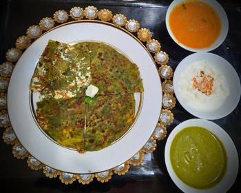 Unique Recipe Palak Paneer Paratha Very Delicious