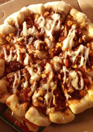 Foto resep Pizza ayam sosis jagung homemade (oven)